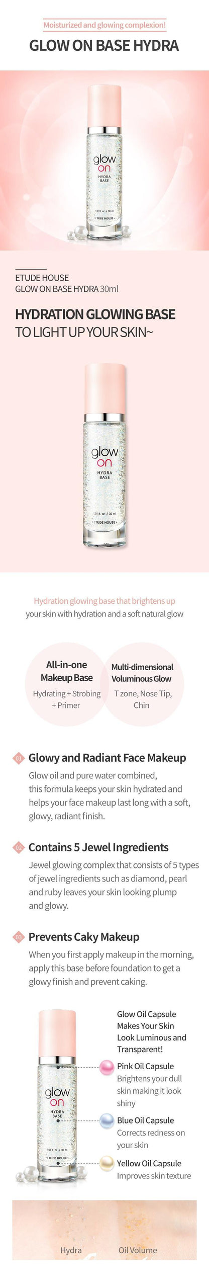 [EtudeHouse] Glow On Base Hydra 30ml