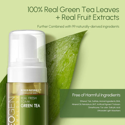 [NeoGen] DERMALOGY REAL FRESH FOAM CLEANSER GREEN TEA 160G