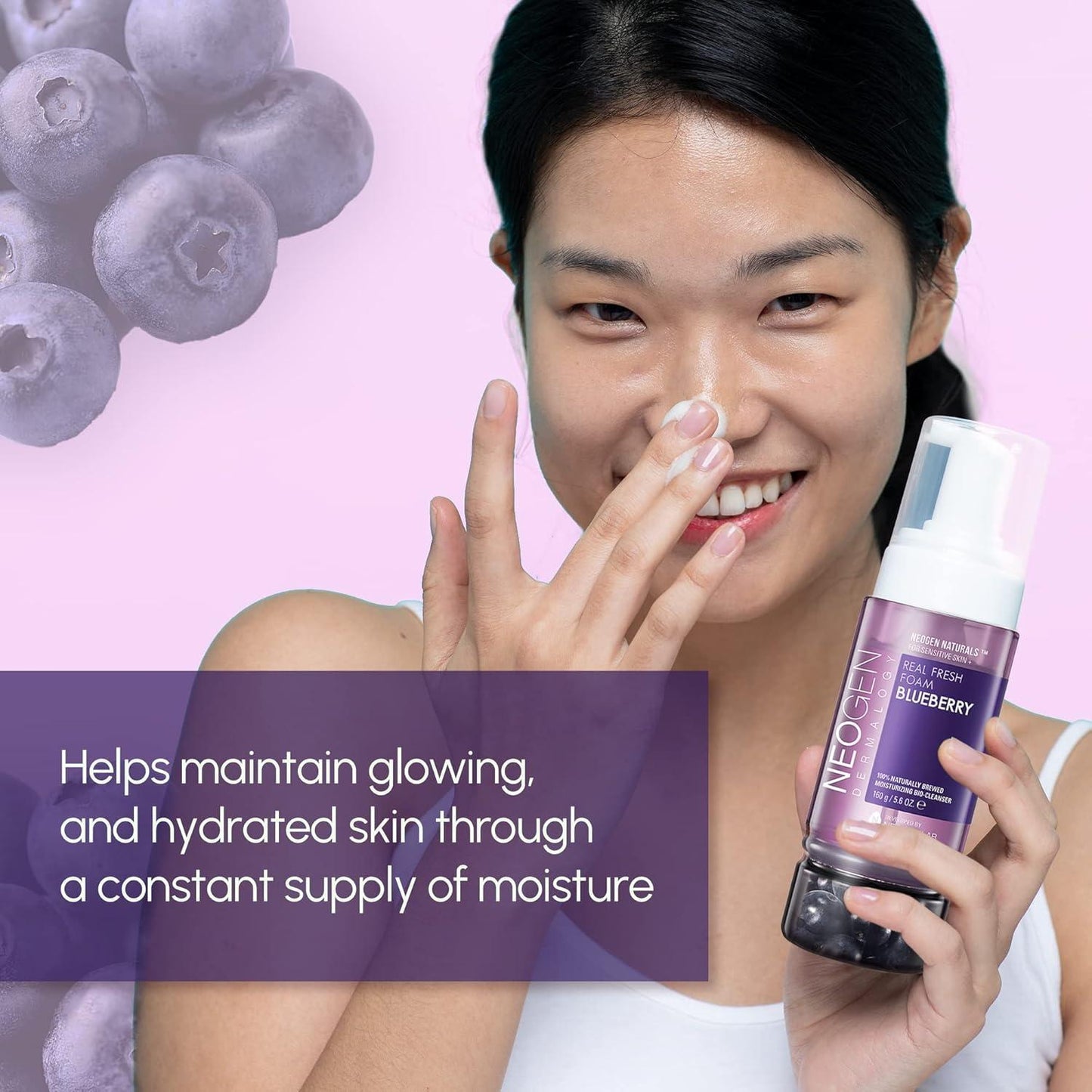 [NeoGen] DERMALOGY REAL FRESH FOAM CLEANSER BLUEBERRY 160G